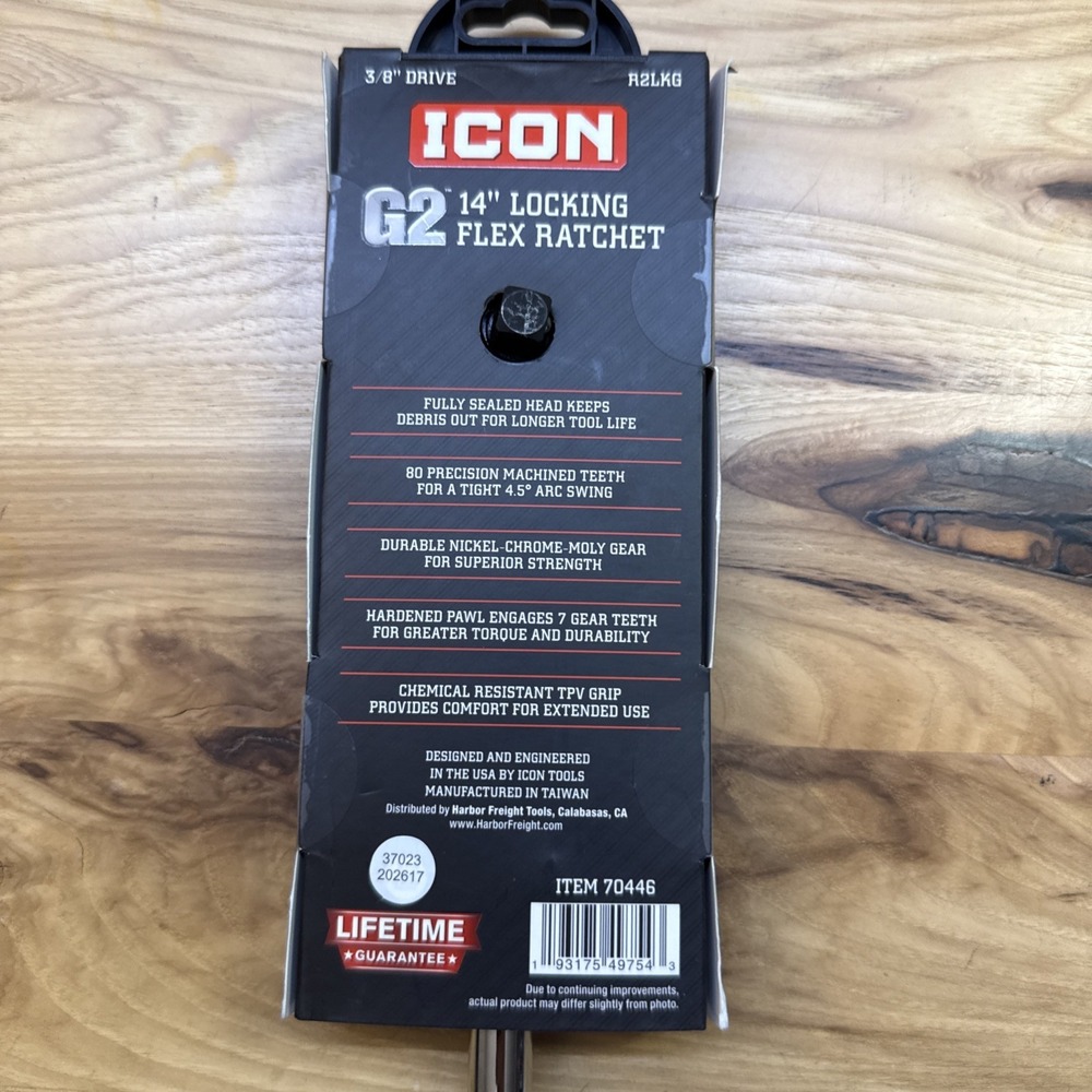 Icon G2 Ratchets 3/8 Drive 10" Standard R2SG , 3/8 Drive Stubby R2ST 4 1/5" - Picture 3 of 10